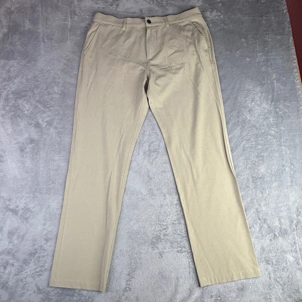 Free Fly Pants Mens 32x30 Khaki Repreve Organic Cotton Stretch Performance Chino